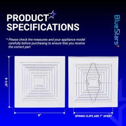 [Lifetime Warranty] S97011723 Bathroom Ceiling Fan Cover Bathroom Ceiling Grille with Springs Plastic (9-1/4'' x 9'') thumbnail 6