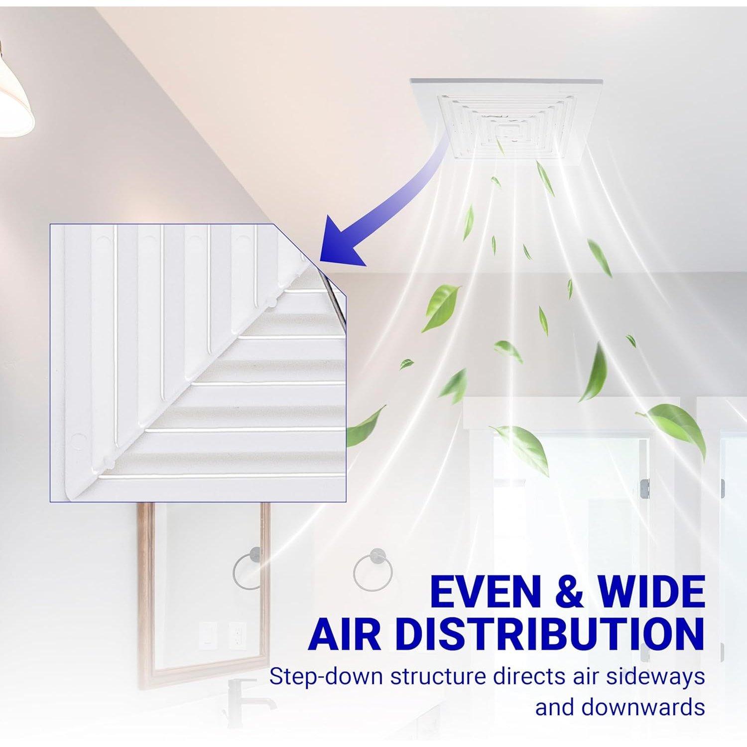 [Lifetime Warranty] S97011723 Bathroom Ceiling Fan Cover Bathroom Ceiling Grille with Springs Plastic (9-1/4'' x 9'') image 2