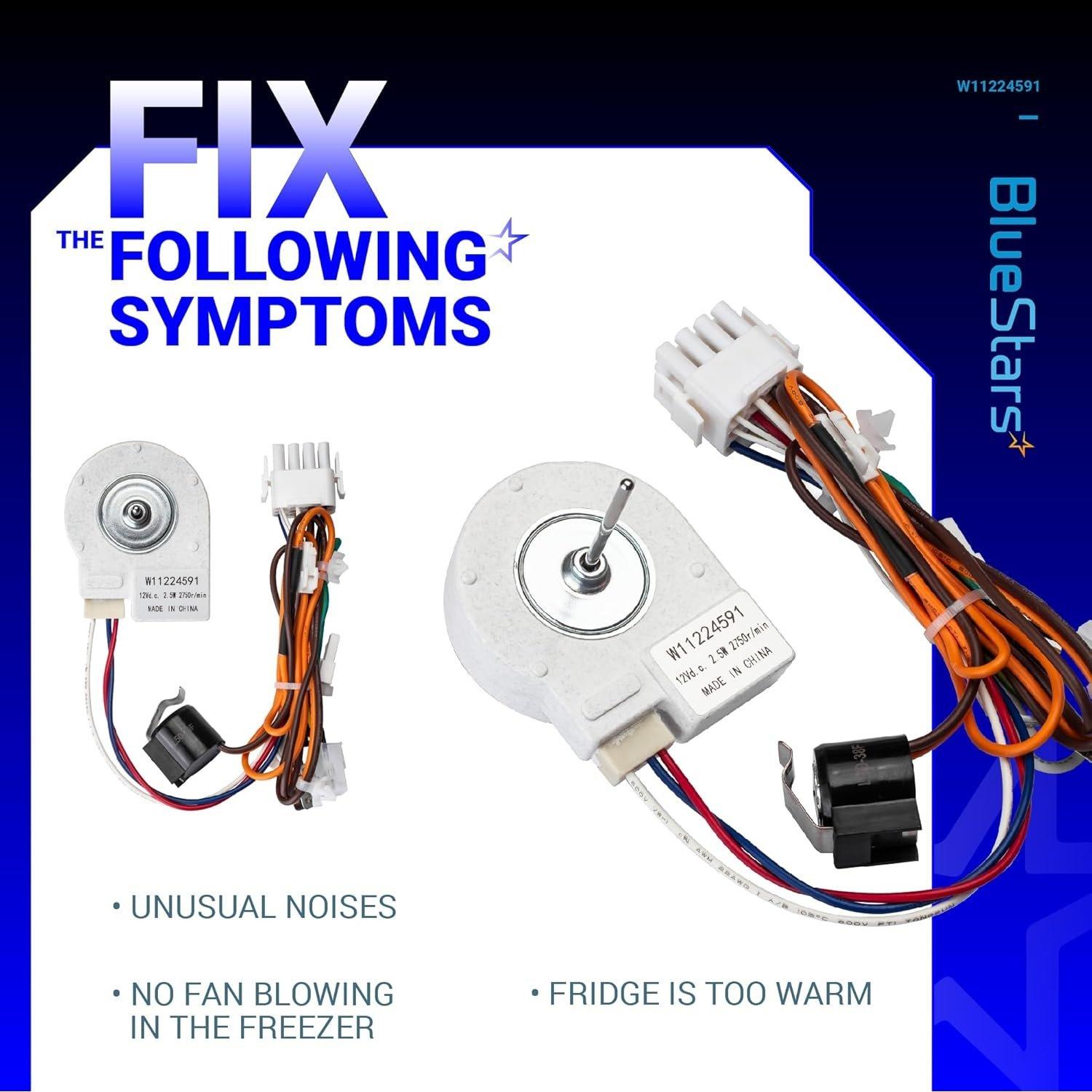 W11224591 Refrigerator Evaporator Fan Motor image 6