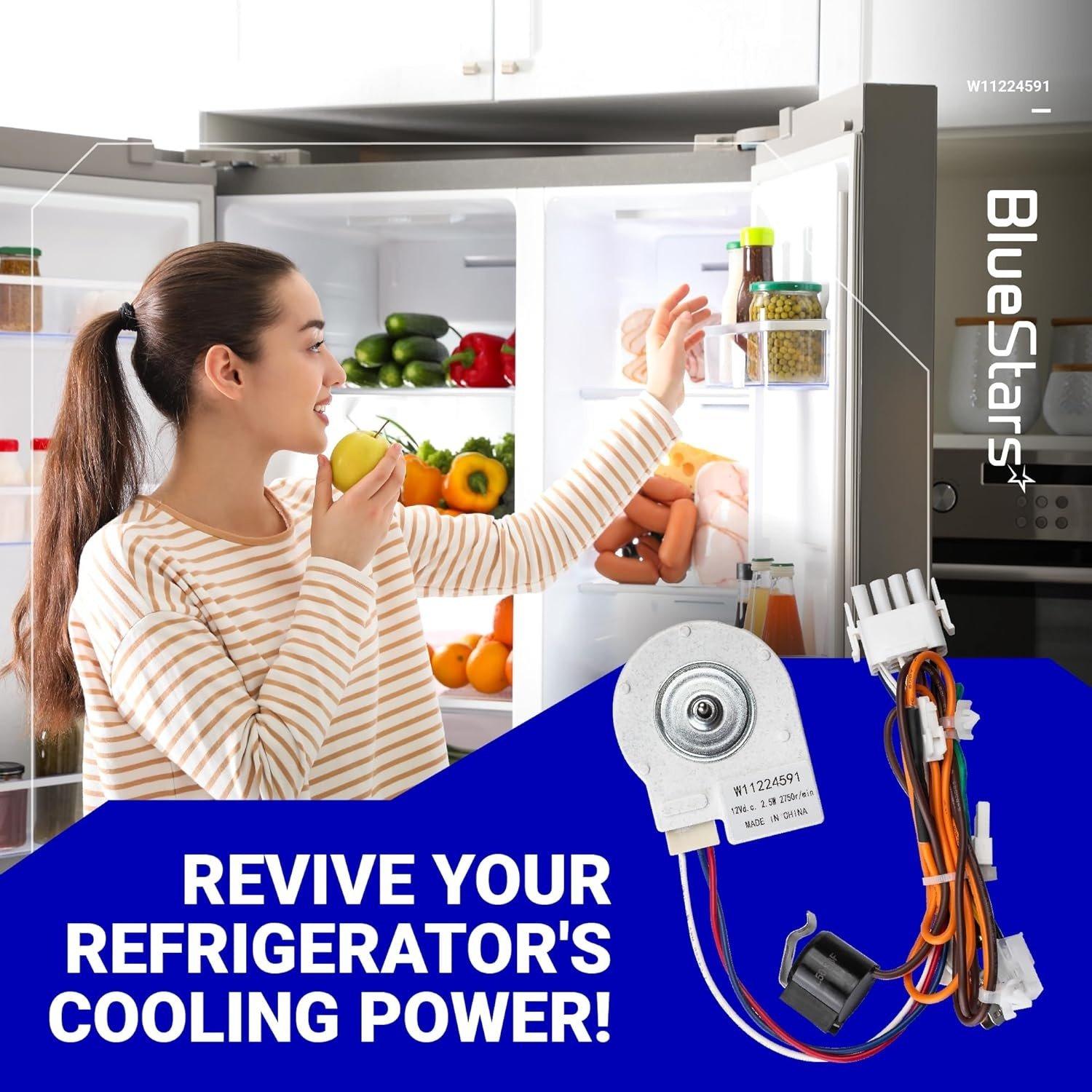 W11224591 Refrigerator Evaporator Fan Motor image 3