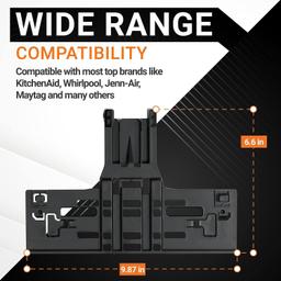 W10546503 & W10195839 & W10195840 & W10250160 Top Rack Adjuster & Rack Adjuster & Adjuster Positioner & Arm Clip-lock Kit thumbnail 5
