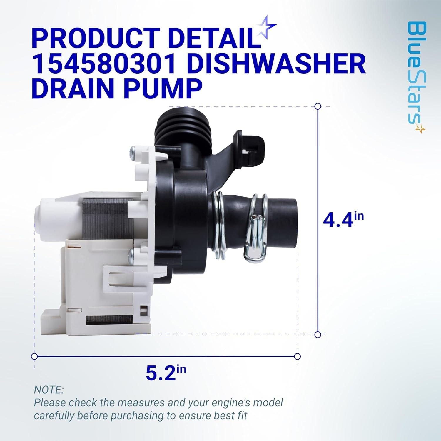 [UPGRADED] BlueStars 154580301 Dishwasher Drain Pump - Compatible with Frigidaire & Kenmore Dishwashers - Easy to Install & Ultra Durable - Replaces AP4019644 154491301 PS1765174 1257094 image 4