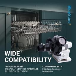 [UPGRADED] BlueStars 154580301 Dishwasher Drain Pump - Compatible with Frigidaire & Kenmore Dishwashers - Easy to Install & Ultra Durable - Replaces AP4019644 154491301 PS1765174 1257094 thumbnail 5