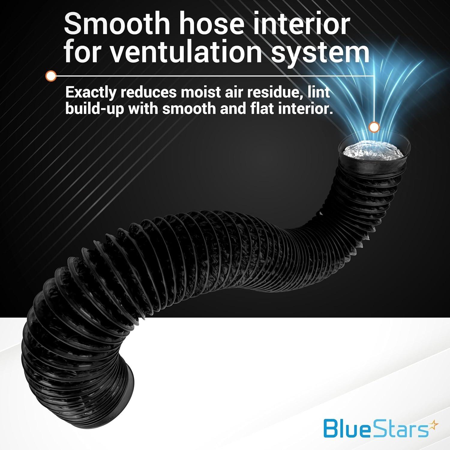 4-inch Diameter 10ft Length Hose Dryer Vent Hose Included 2 Clamps for HVAC Ventilation image 1