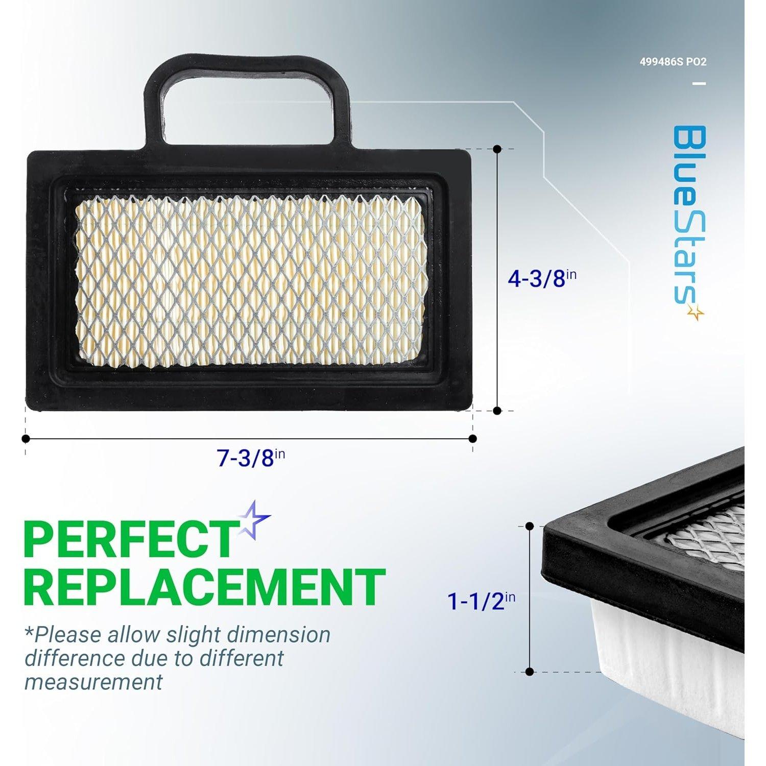 [Lifetime Warranty] 499486S 698754 Air Filter 273638 273638S Pre Filter - Pack of 2 image 4