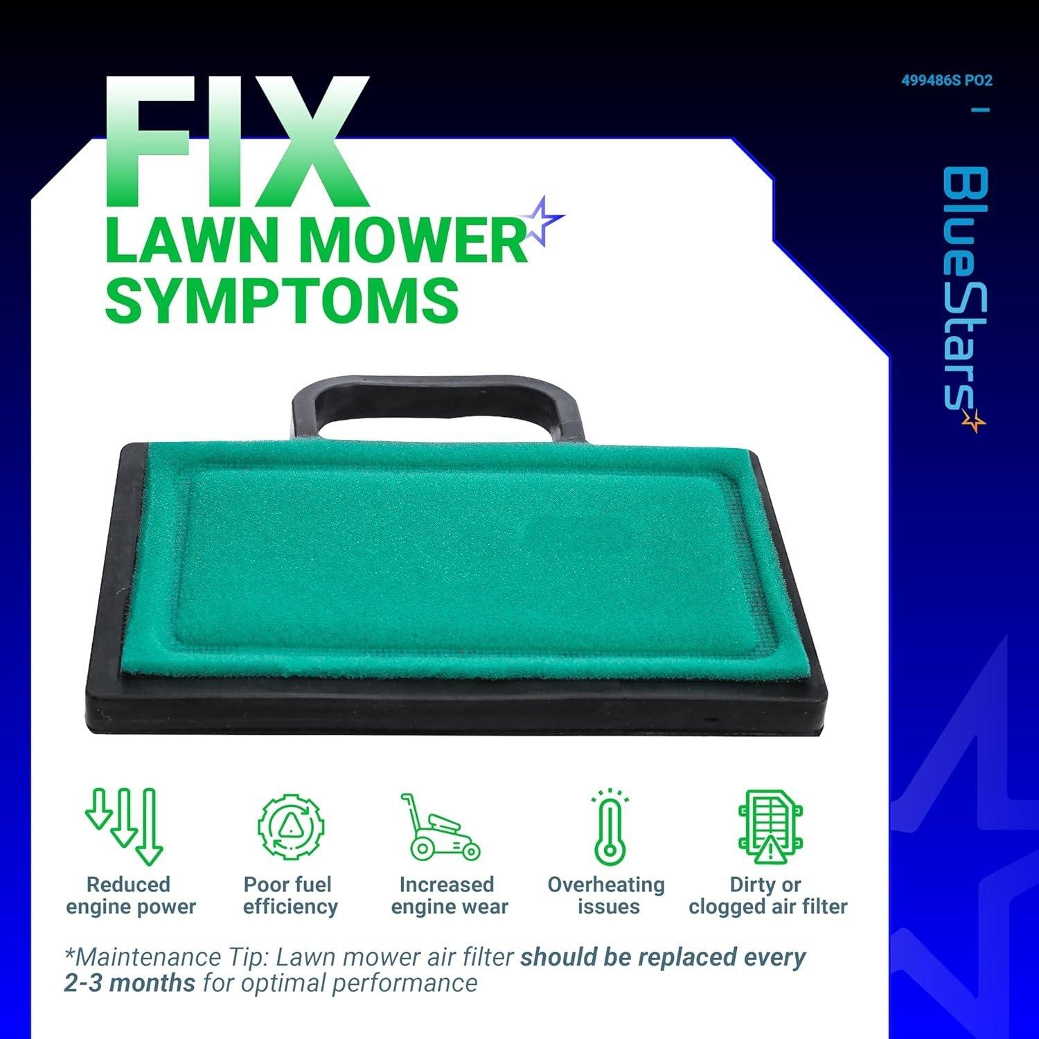 [Lifetime Warranty] 499486S 698754 Air Filter 273638 273638S Pre Filter - Pack of 2 image 1