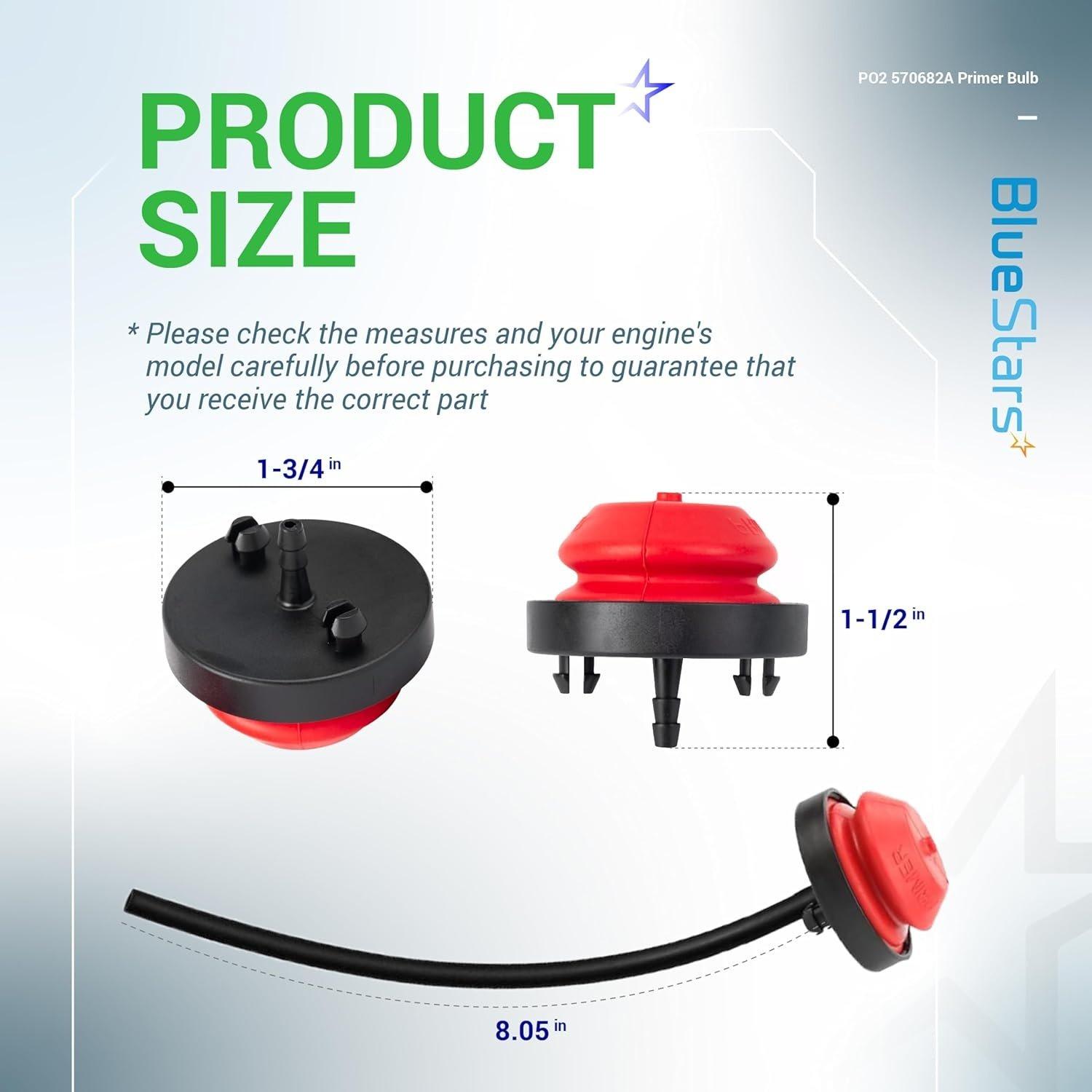 [Lifetime Warranty] 570682A 951-10639A Primer Bulb with Fuel Line - Pack of 2 image 6