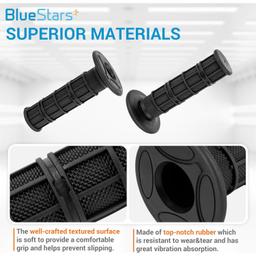 [Lifetime Warranty] 7/8" Motorcycle Hand Grips 22mm Left 24mm Right thumbnail 6