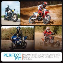 [Lifetime Warranty] 7/8" Motorcycle Hand Grips 22mm Left 24mm Right thumbnail 4