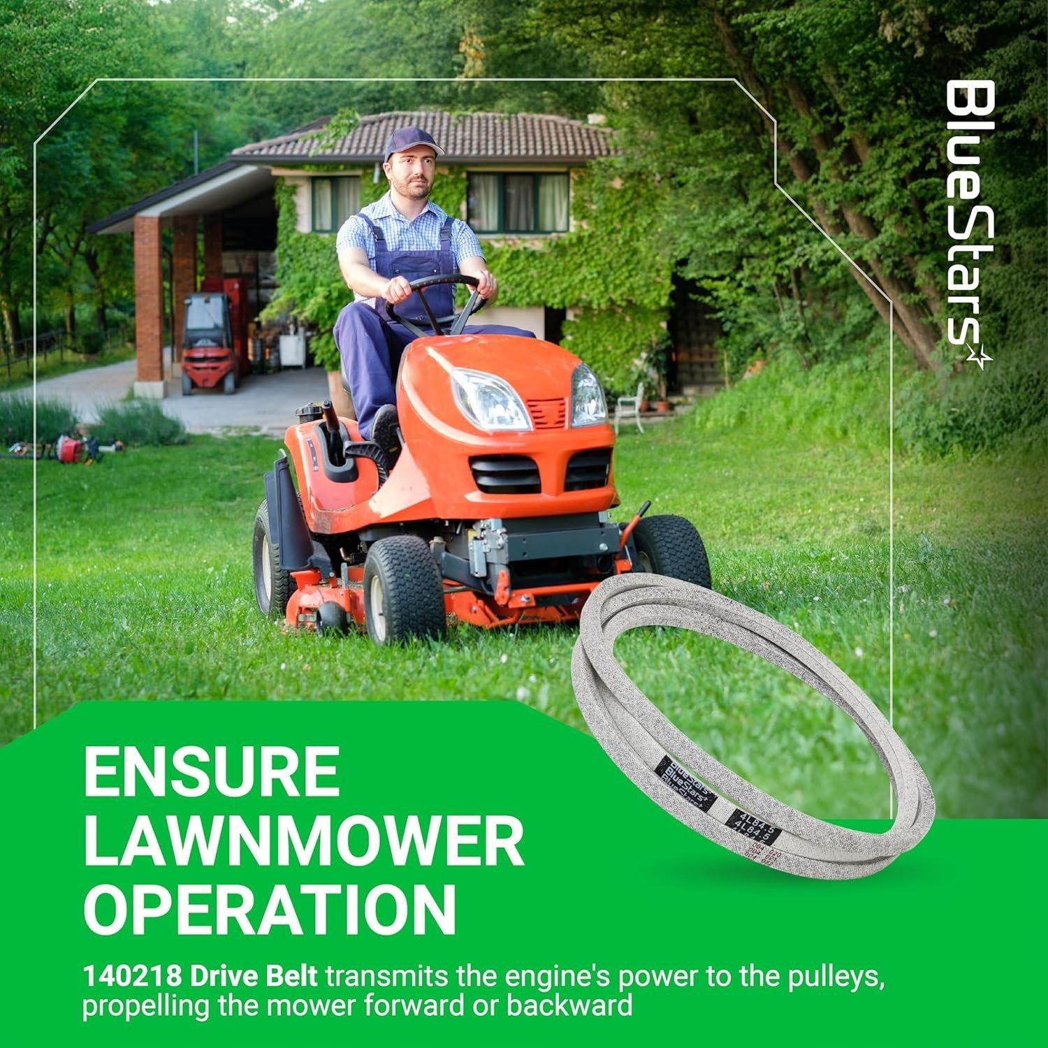 BlueStars 140218 532140218 Drive Belt - Compatible with Craftsman Husqvarna AYP GTH200 GTH220 GTH225 YS4500 GTH2250 GTH2448T GTH250 GTH2454T LGT2554 YTH1542XP | Aramid Cord | 84.5" x 1/2" image 1