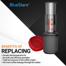 [Lifetime Warranty] Plunger Rubber Gasket Replacement - Compatible with AeroPress Coffee and Espresso Maker - Pack of 2 thumbnail 3