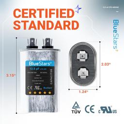 [Lifetime Warranty] 12.5 uF MFD ±5% 370/440 VAC CBB65 Oval Run Start Capacitor - Fits Condenser, Heat Pump - Replaces 97F9003 thumbnail 7