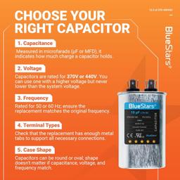 [Lifetime Warranty] 12.5 uF MFD ±5% 370/440 VAC CBB65 Oval Run Start Capacitor - Fits Condenser, Heat Pump - Replaces 97F9003 thumbnail 6