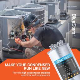 35+3 MFD uf 370/440 VAC Dual Round Capacitor CBB65 thumbnail 1