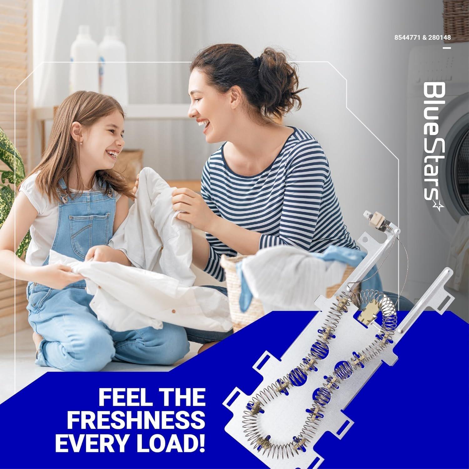 [Lifetime Warranty] 8544771 Dryer Heating Element and 280148 Thermal Cut-Off (8557403 High Limit Thermostat & 8318314 Thermal Fuse) - For Whirlpool Kenmore Dryers - Replaces WP8544771VP AP6013115 PS11746337 image 3