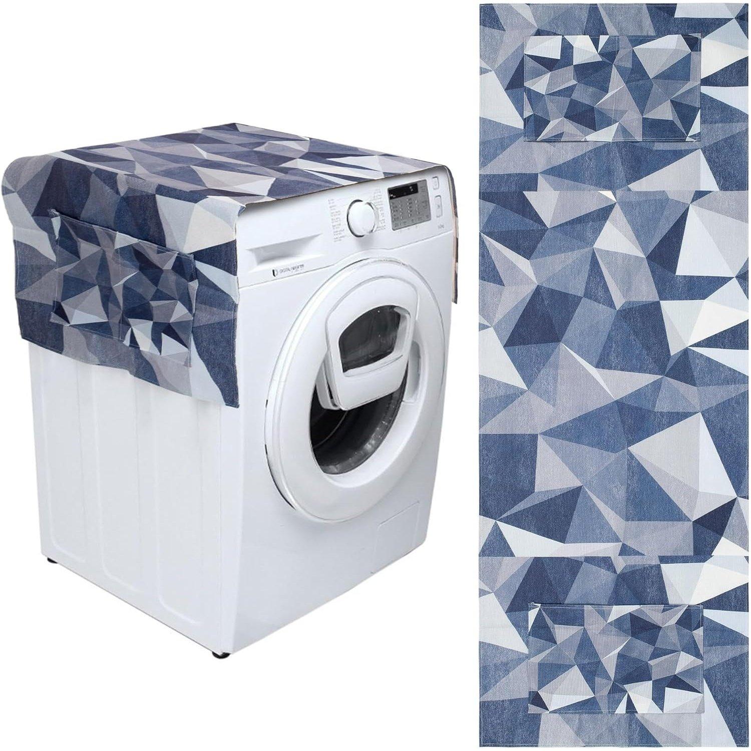 Washer/Dryer Top Cover Protector Mat with Storage Pockets image 0