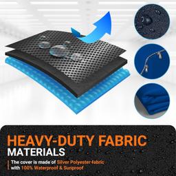 [Lifetime Warranty] W29" x D28" x H43" Washing Machine Cover For Top-load (Blue) thumbnail 2