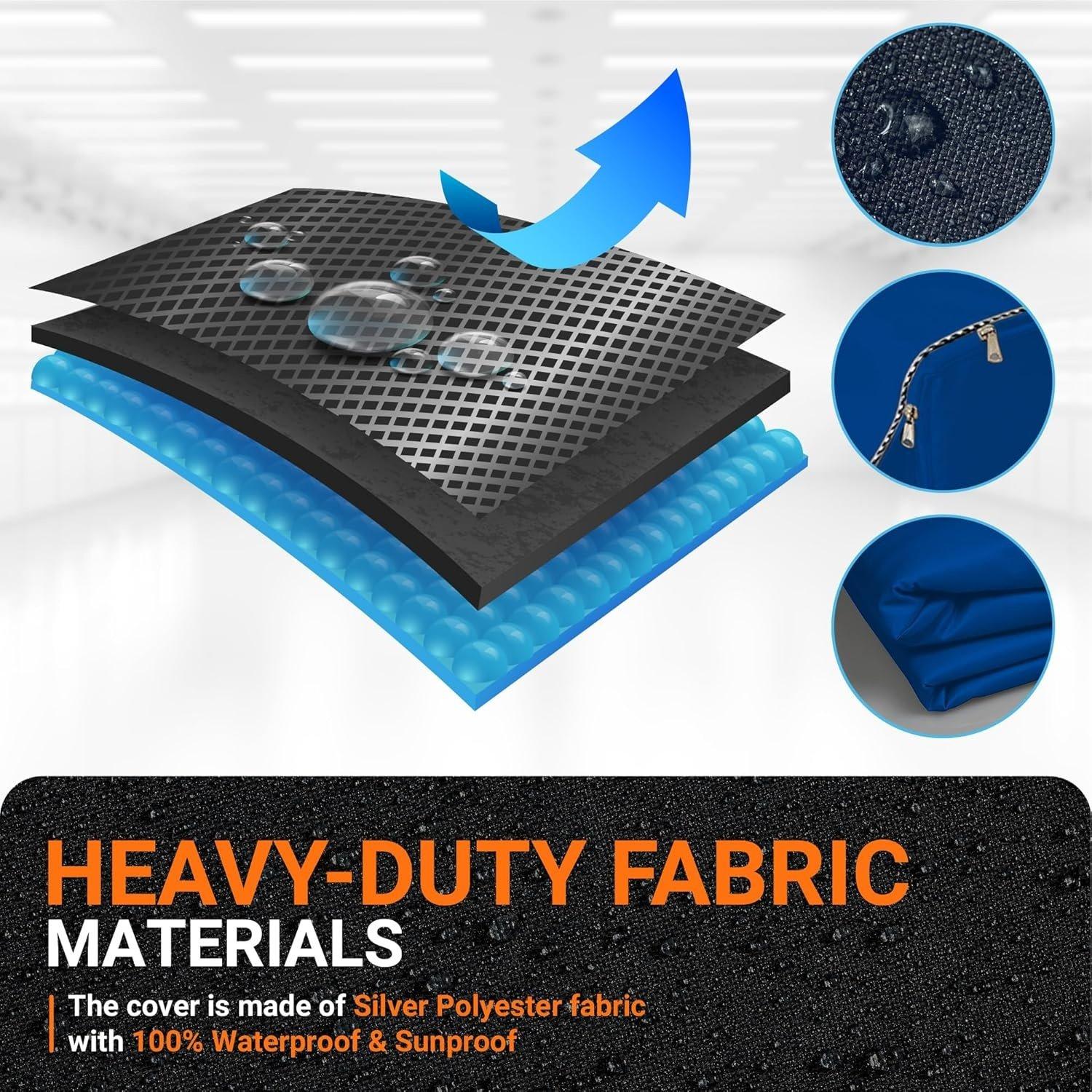 [Lifetime Warranty] W29" x D28" x H43" Washing Machine Cover For Top-load (Blue) image 2