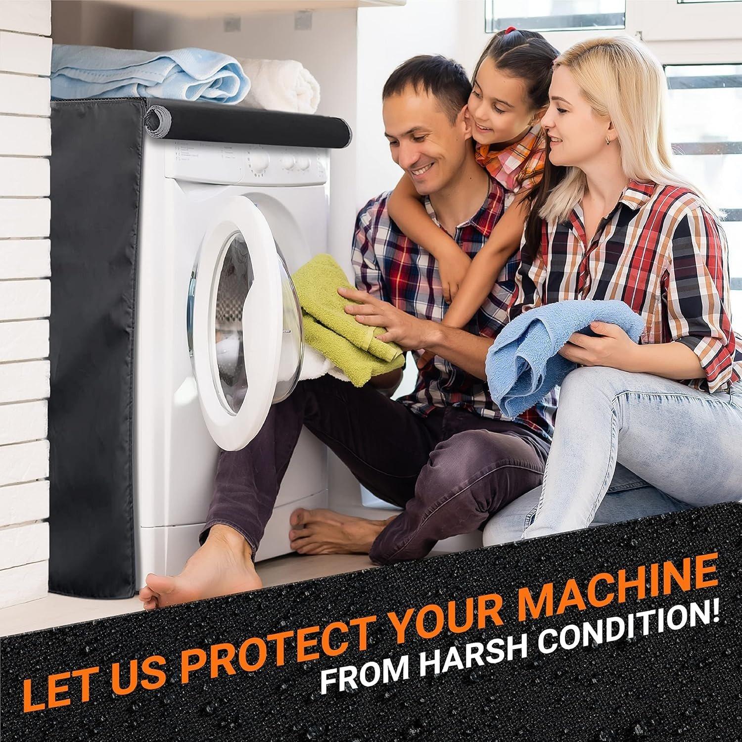 [Lifetime Warranty] W29" x D28" x H43" Washing Machine Cover For Top-load (Blue) image 4