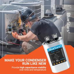 [Lifetime Warranty] 10 uF MFD Â±5% 370/440 VAC CBB65 CBB65A Oval Run Start Capacitor - Fits AC Unit Fan Motor, Pool Pump, Condenser thumbnail 8