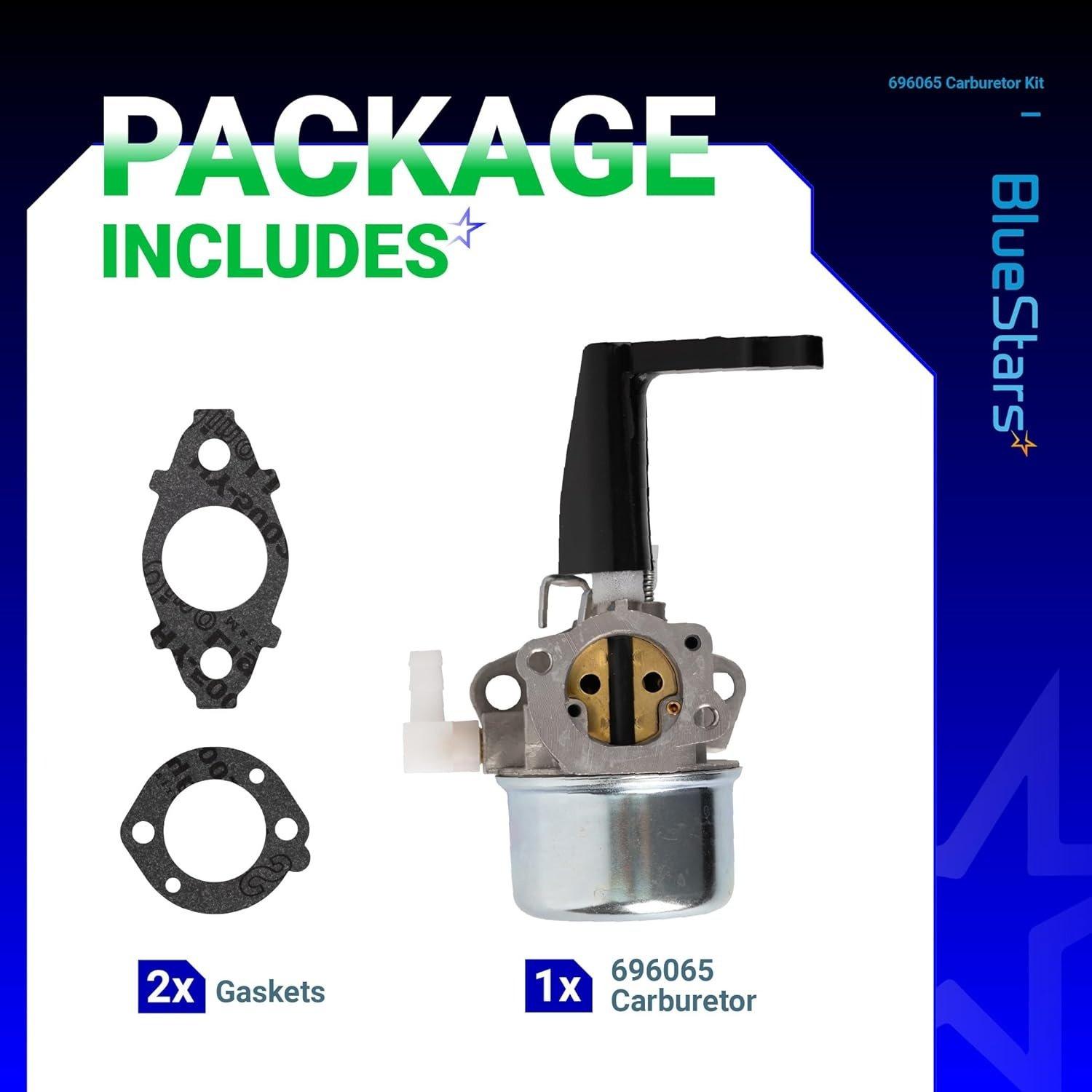 [Lifetime Warranty] 696065 697422 Carburetor with Mounting Gaskets Kit image 6