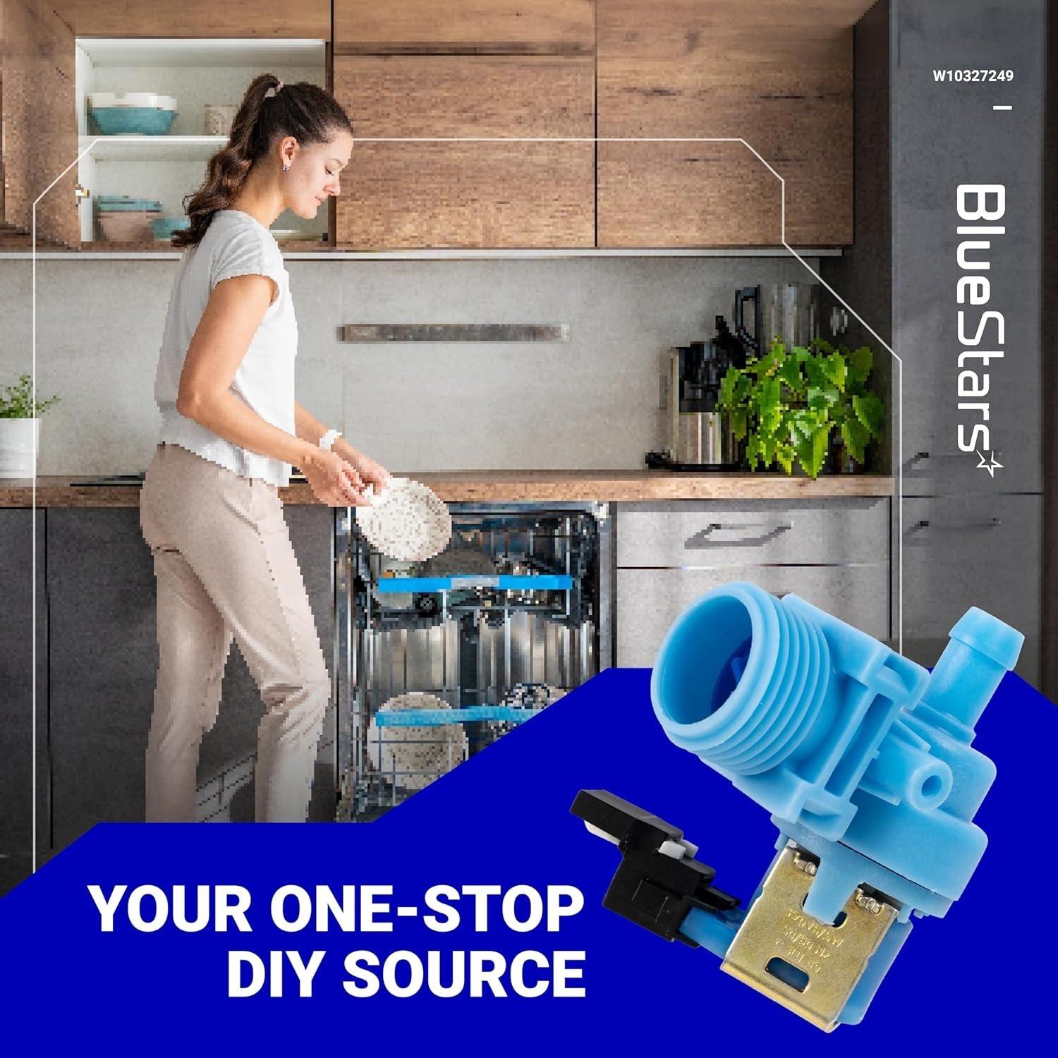 [Lifetime Warranty] W10327249 W11175771 W10195047 W10327250 W10872255 W11130744 Dishwasher Water Inlet Valve Replacement - For Whirlpool Kenmore 665 662 Dishwashers - Replaces W10316814 W11130743 image 4