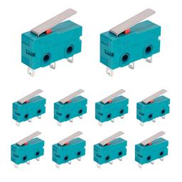 Pack of 10 KW4-3Z-3 Micro Limit Switch Lever Arm 28mm Long with 3 Terminals 250VAC/125VDC 5A thumbnail 0