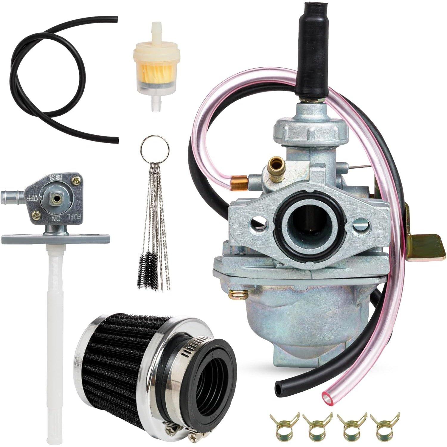 [Lifetime Warranty] Carburetor Kit for Honda CRF50F 2004-2012 Honda Z50RD 1986, Z50R 1979-1999, Z50A 1972-1978 Mini Trail 50 Mini Bike Carb and more - Carburetor Kit with Air Filter & Fuel Valve Petcock image 0