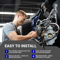 [Lifetime Warranty] Carburetor Kit for Honda CRF50F 2004-2012 Honda Z50RD 1986, Z50R 1979-1999, Z50A 1972-1978 Mini Trail 50 Mini Bike Carb and more - Carburetor Kit with Air Filter & Fuel Valve Petcock thumbnail 8