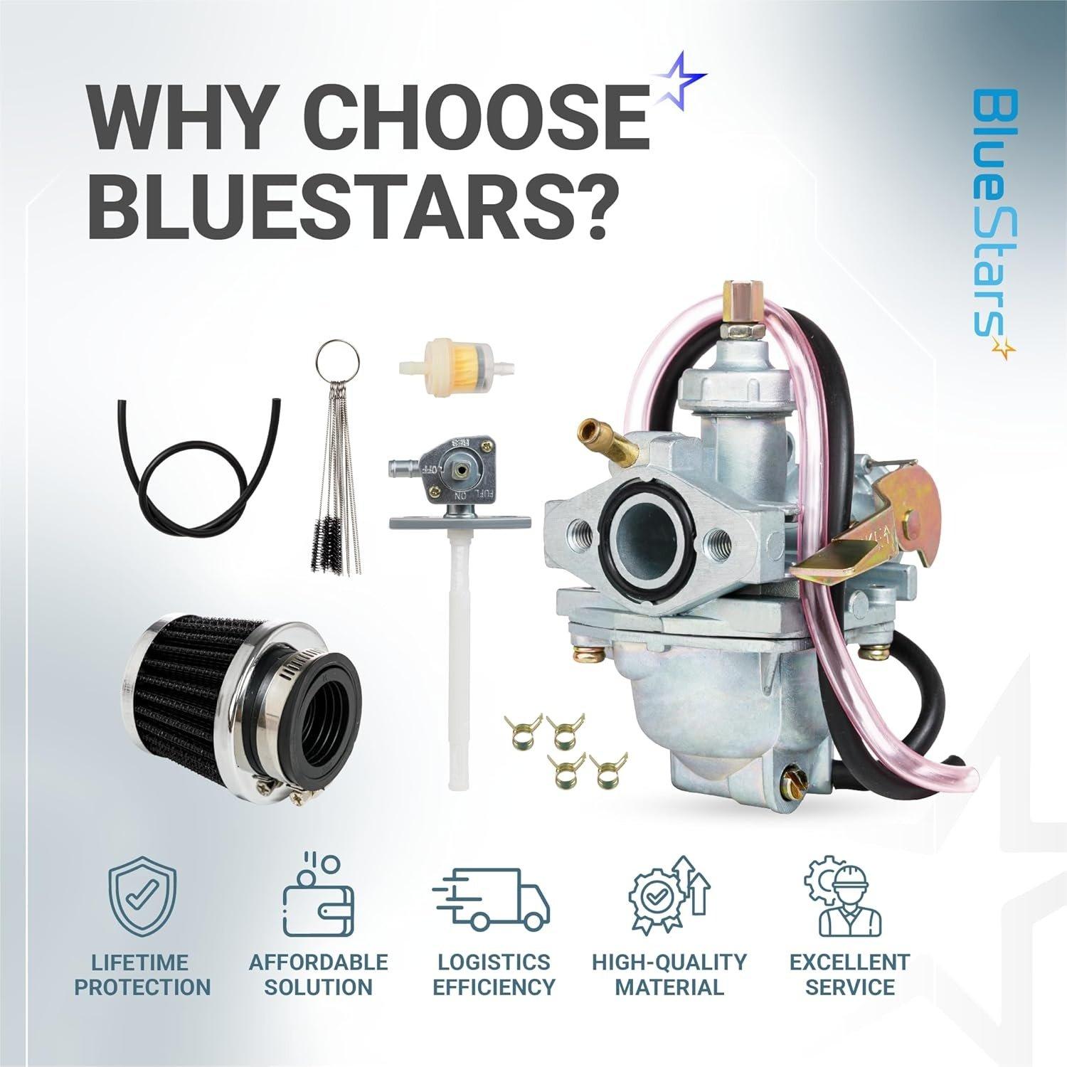 [Lifetime Warranty] Carburetor Kit for Honda CRF50F 2004-2012 Honda Z50RD 1986, Z50R 1979-1999, Z50A 1972-1978 Mini Trail 50 Mini Bike Carb and more - Carburetor Kit with Air Filter & Fuel Valve Petcock image 7