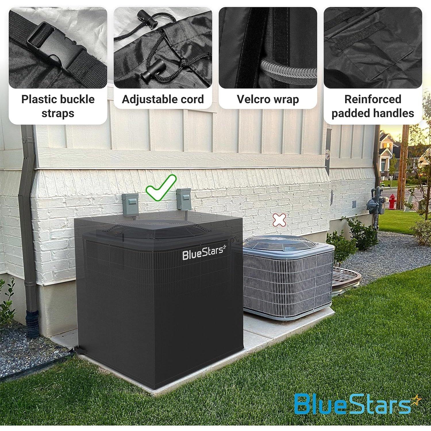 [Lifetime Warranty] 30"x30"x36" Central Air Conditioner Cover for Outside Units - Waterproof & Windproof Outdoor AC Units Cover For Winter (Black) image 5