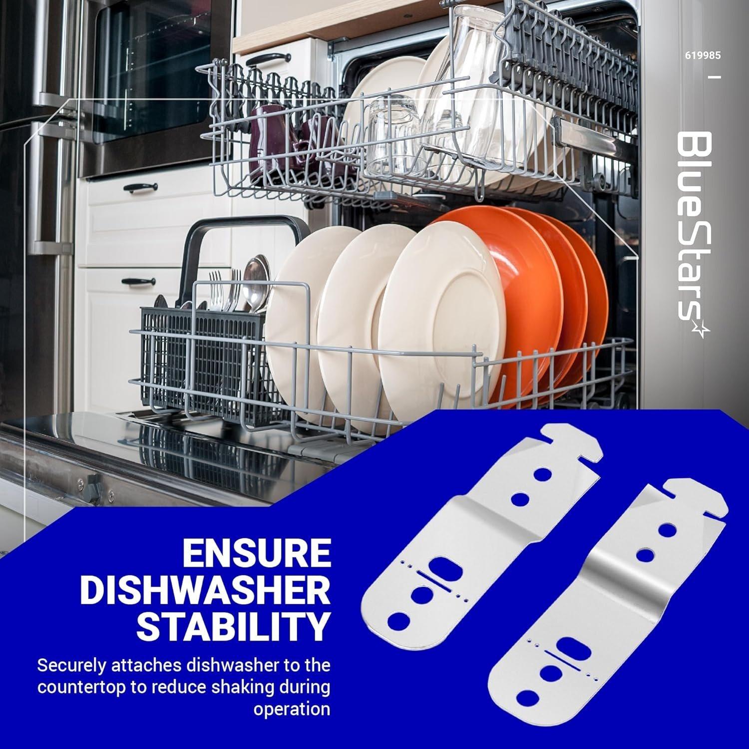 [Lifetime Warranty] 619985 Dishwasher Countertop Bracket with Screws - Compatible with Bosch Dishwashers - Replaces AP4538351, 00605007, 00628371, 605007, 619985, 628371, 00619985 - Pack of 2 image 6