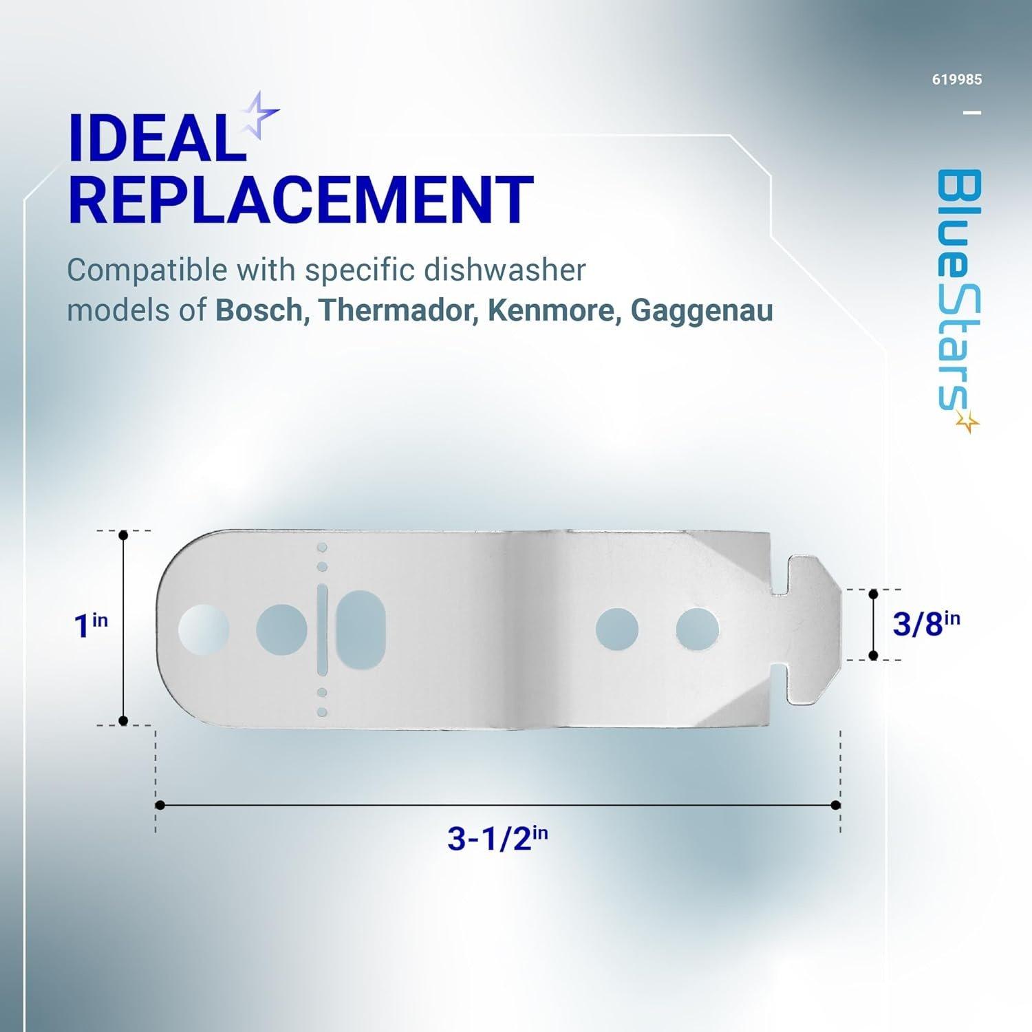 [Lifetime Warranty] 619985 Dishwasher Countertop Bracket with Screws - Compatible with Bosch Dishwashers - Replaces AP4538351, 00605007, 00628371, 605007, 619985, 628371, 00619985 - Pack of 2 image 5
