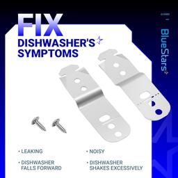 [Lifetime Warranty] 619985 Dishwasher Countertop Bracket with Screws - Compatible with Bosch Dishwashers - Replaces AP4538351, 00605007, 00628371, 605007, 619985, 628371, 00619985 - Pack of 2 thumbnail 1