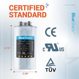 [Lifetime Warranty] 35+5 uF MFD 370/440 VAC Dual Run Round Air Conditioner Capacitor - Fits AC Unit Fan Motor, Heat Pump - Replaces 97F9834 - Z97F9834 thumbnail 4