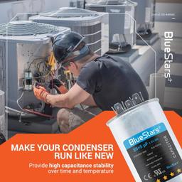 [Lifetime Warranty] 35+5 uF MFD 370/440 VAC Dual Run Round Air Conditioner Capacitor - Fits AC Unit Fan Motor, Heat Pump - Replaces 97F9834 - Z97F9834 thumbnail 8