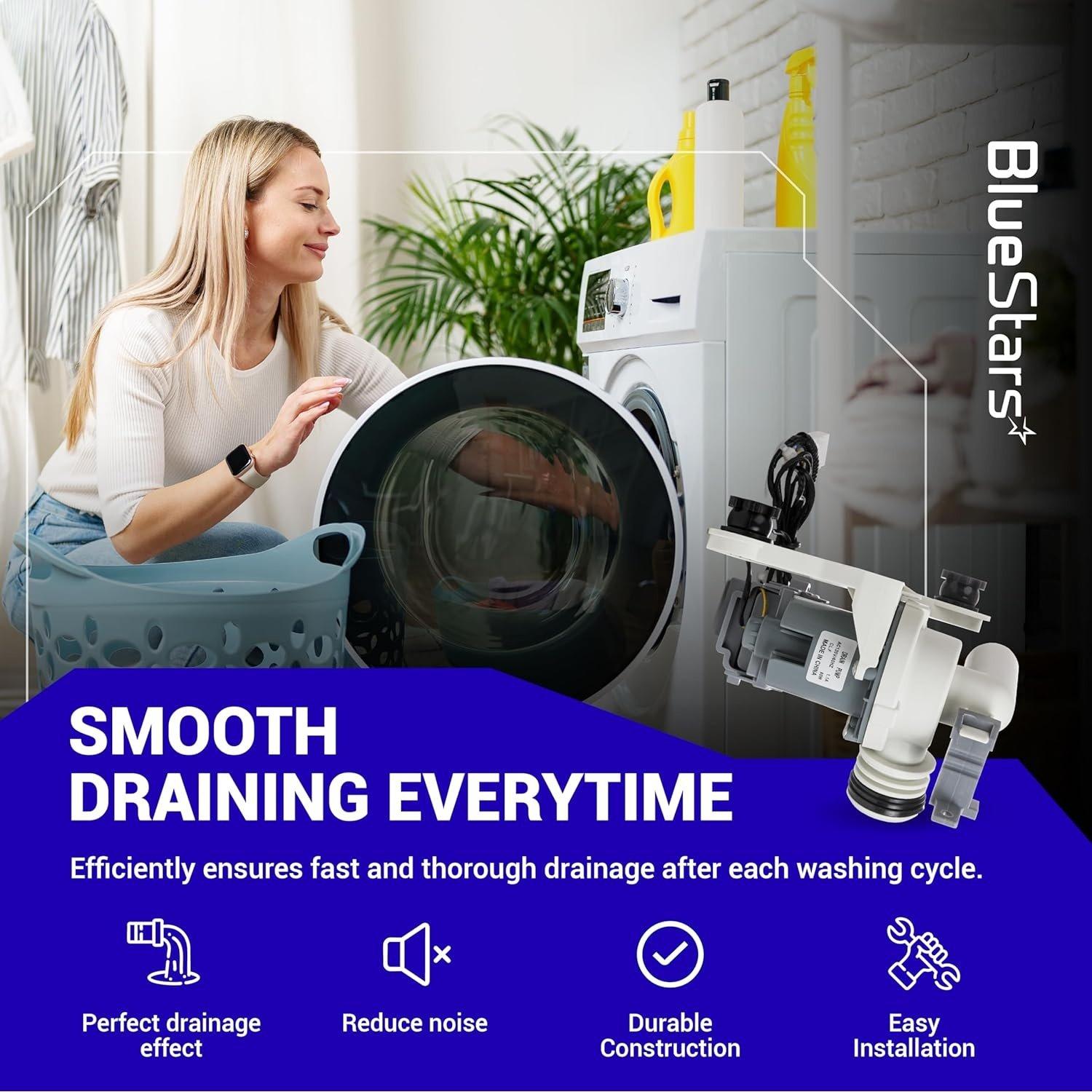 [Lifetime Warranty] DC97-19289F Washer Drain Pump - For Samsung WA45M7050AW/A4 WA50F9A7DSP/A2 WA45H7000AW/A2 WA45T3200AW/A4 WA48H7400AW/A2 WA44A3405AW/A4 WA456DRHDSU/AA - Replaces DC97-17349B DC97-17366A image 5