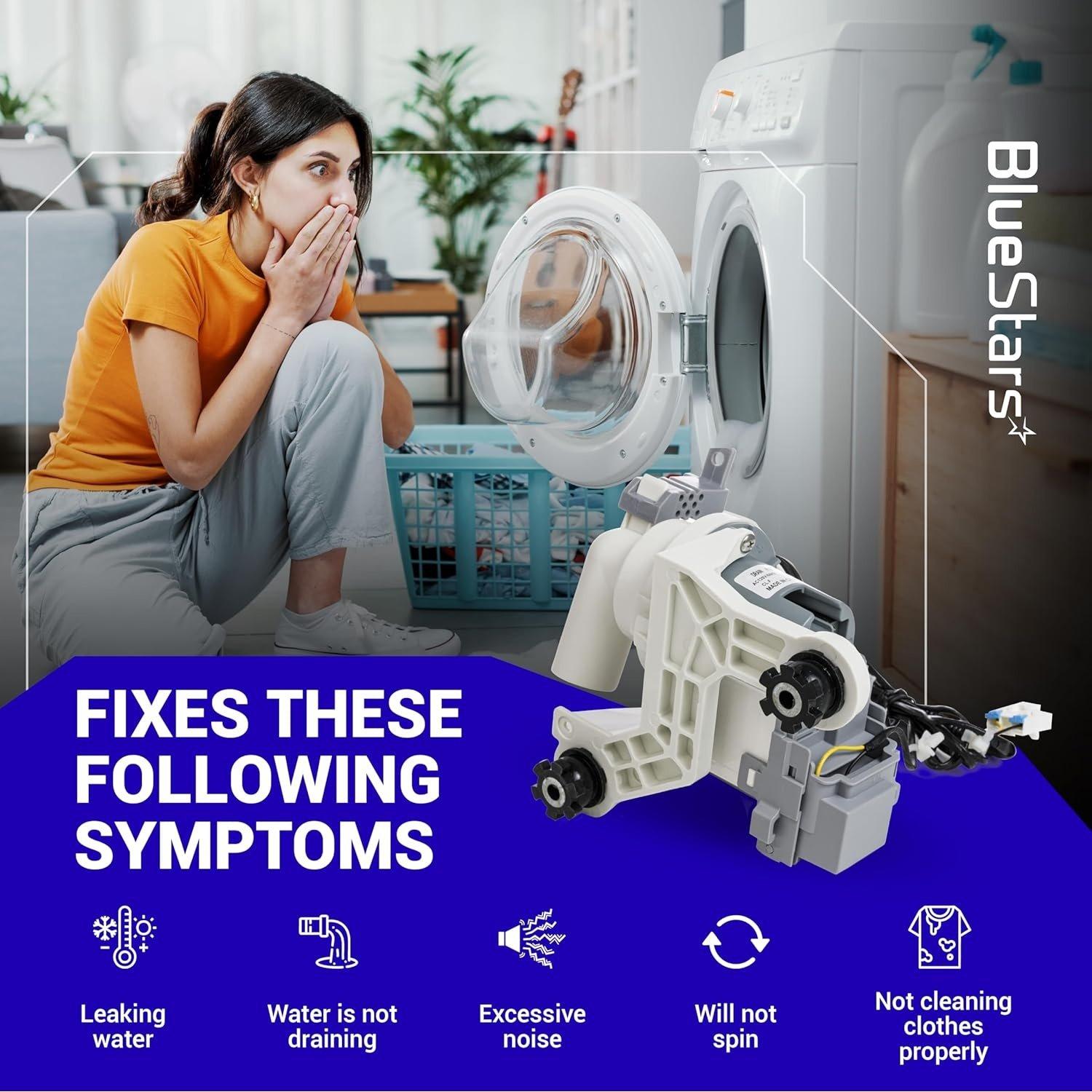 [Lifetime Warranty] DC97-19289F Washer Drain Pump - For Samsung WA45M7050AW/A4 WA50F9A7DSP/A2 WA45H7000AW/A2 WA45T3200AW/A4 WA48H7400AW/A2 WA44A3405AW/A4 WA456DRHDSU/AA - Replaces DC97-17349B DC97-17366A image 2