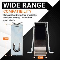 [Lifetime Warranty] W10111905 Dryer Door Catch Replacement - Compatible with Whirlpool & Kenmore Dryers - Replaces AP4364920 PS2341298 8572982 - Pack of 4 thumbnail 6