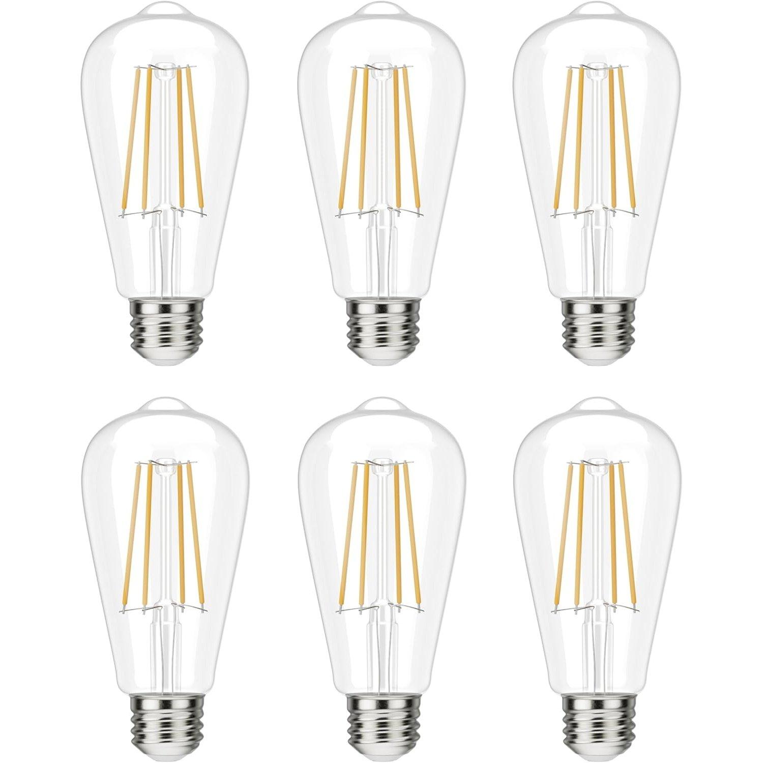 [Lifetime Warranty] Vintage ST58 ST19 LED Filament E26 Medium Base Edison Light Bulbs image 0