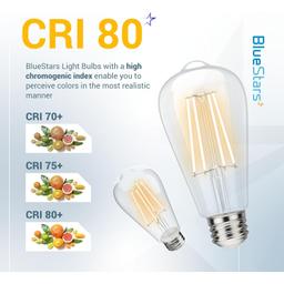 [Lifetime Warranty] Vintage ST58 ST19 LED Filament E26 Medium Base Edison Light Bulbs thumbnail 2