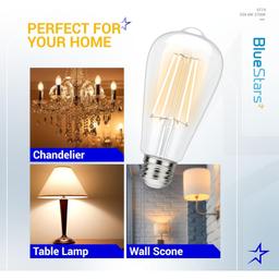 [Lifetime Warranty] Vintage ST58 ST19 LED Filament E26 Medium Base Edison Light Bulbs thumbnail 4