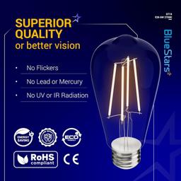 [Lifetime Warranty] Vintage ST58 ST19 LED Filament E26 Medium Base Edison Light Bulbs thumbnail 6