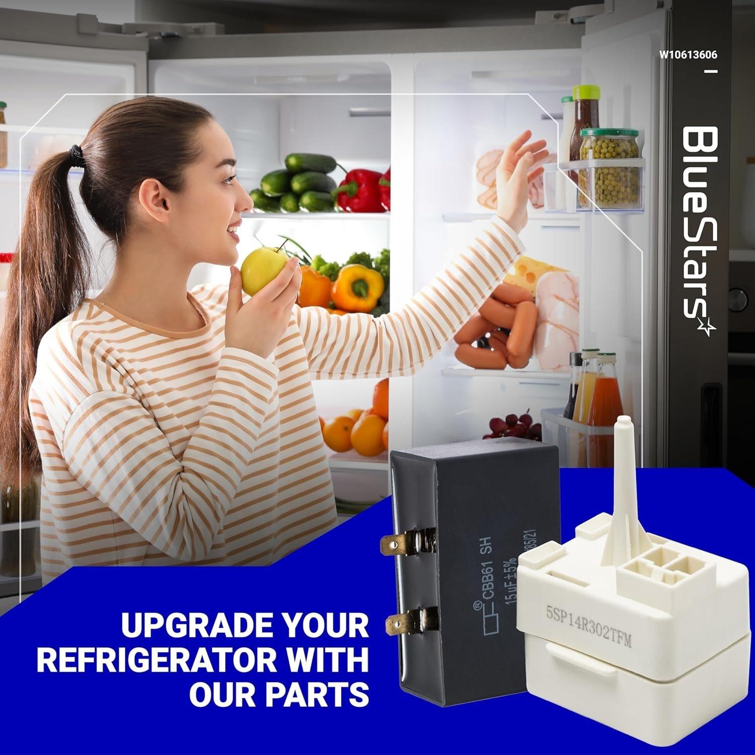 [Lifetime Warranty] W10613606 Refrigerator Compressor Start Relay and Capacitor - Compatible with Whirlpool KitchenAid Kenmore Refrigerators - Replaces W10416065 PS8746522 67003186 - Pack of 2 image 5