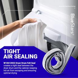 [Lifetime Warranty] W10612022 Dryer Rear Drum Felt Seal Kit thumbnail 3