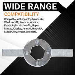 [Lifetime Warranty] TB123A Washing Machine Spanner Wrench Replacement - Compatible with for Maytag, GE, Kenmore, Whirlpool Washers - Replaces AP4503397 TB123B ERTB123A AP6832671 thumbnail 6