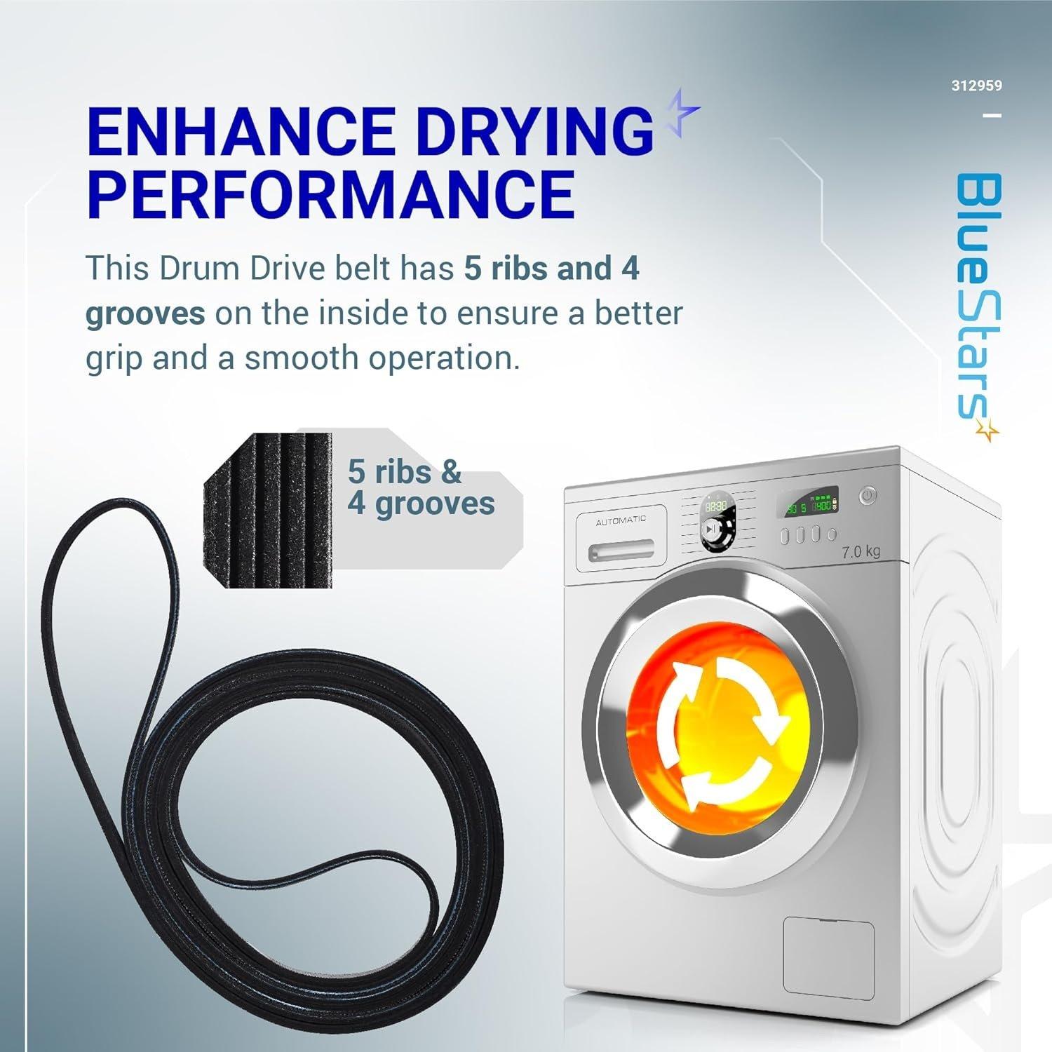 [Lifetime Warranty] WPY312959 (Y312959 312959) Dryer Belt - Compatible with Whirlpool Maytag Dryer Belt - Replaces 3-12959, 3-14774, LB234, 6-3129590, 314774, 314774 WPY, WPY312959VP image 4