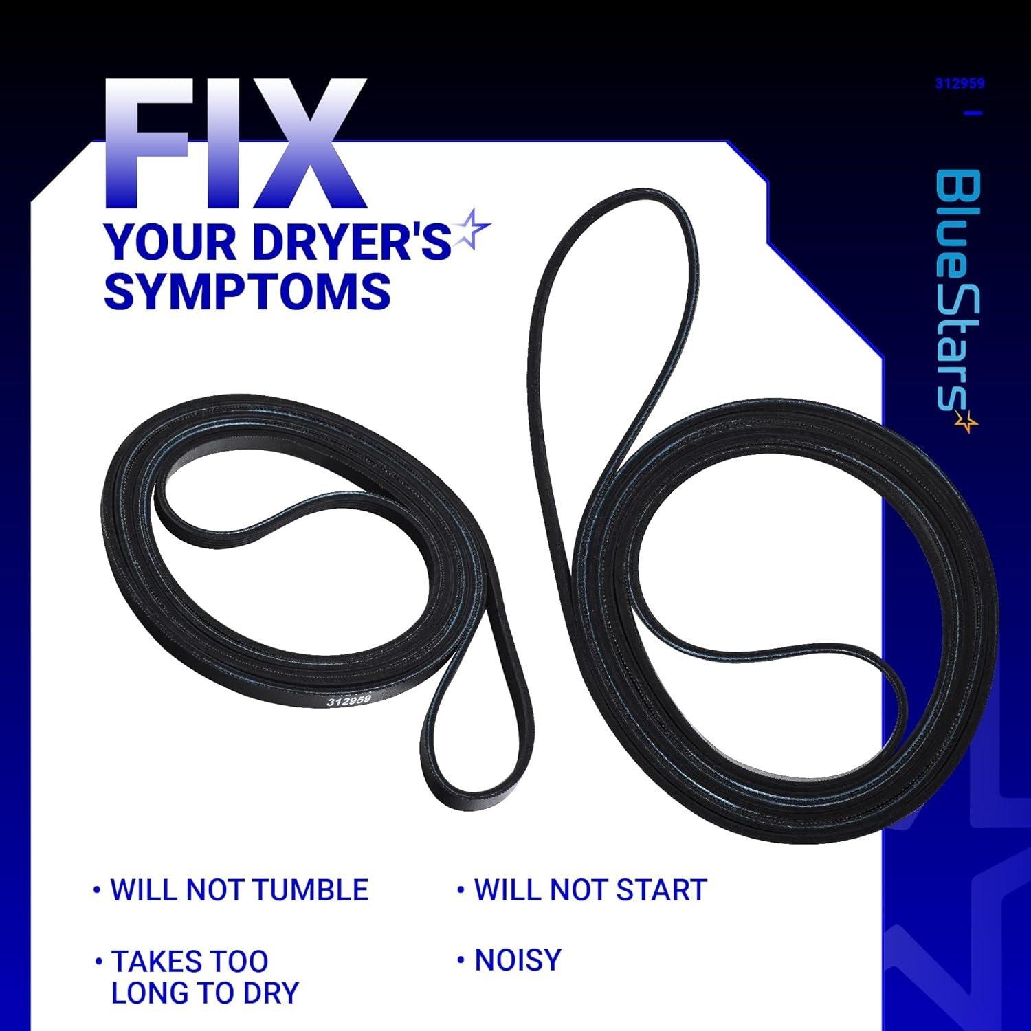 [Lifetime Warranty] WPY312959 (Y312959 312959) Dryer Belt - Compatible with Whirlpool Maytag Dryer Belt - Replaces 3-12959, 3-14774, LB234, 6-3129590, 314774, 314774 WPY, WPY312959VP image 3