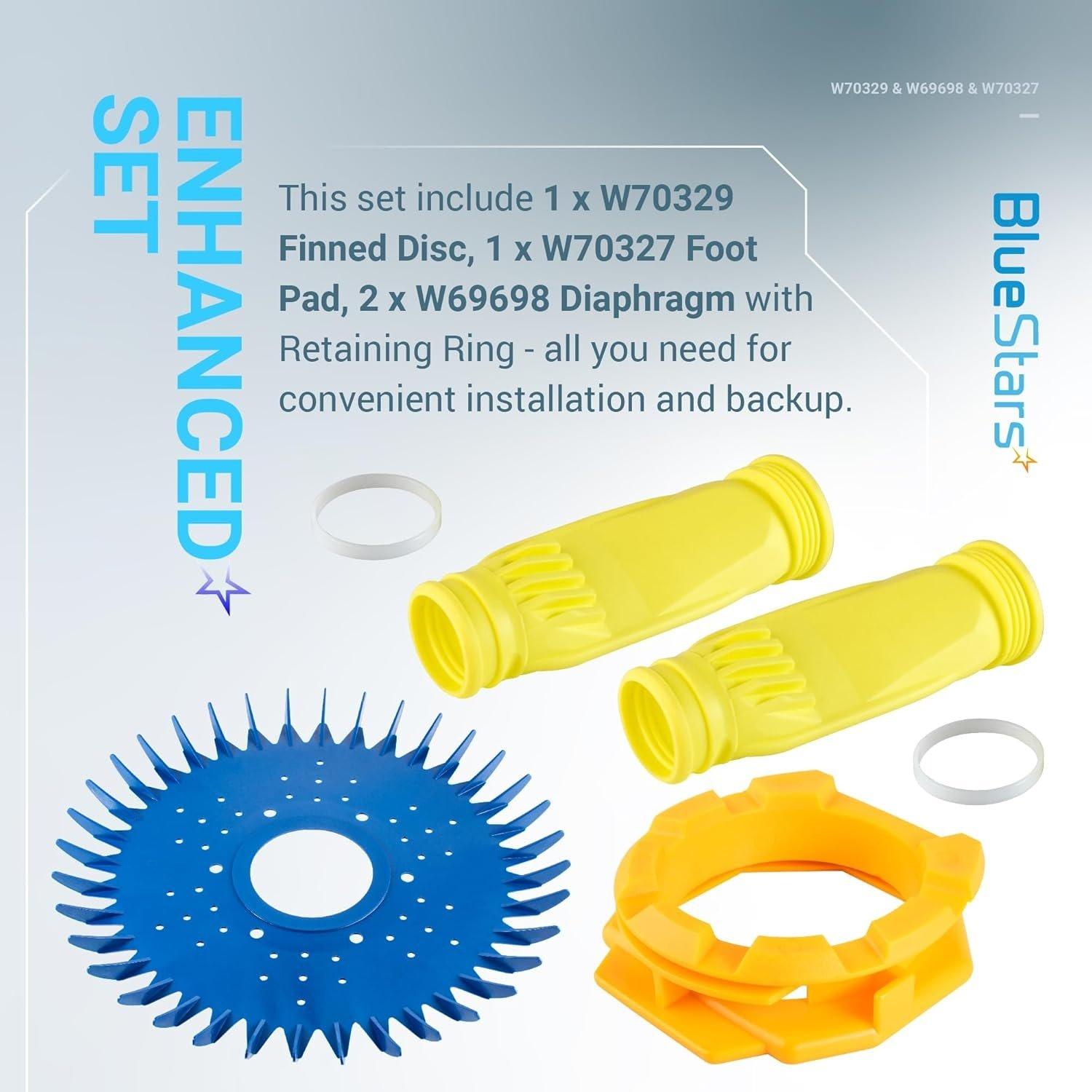Pool Cleaner W70329 Finned Disc & W69698 Diaphragm & W70327 Foot Pad Kit image 6