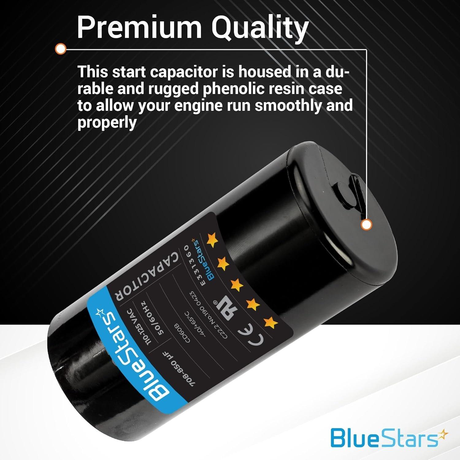 [Lifetime Warranty] 430-516 uF MFD 220-250 VAC ±20% Round Start Capacitor 50/60 Hz - Fits Single-Phase Electric Motors - Pack of 2 image 2